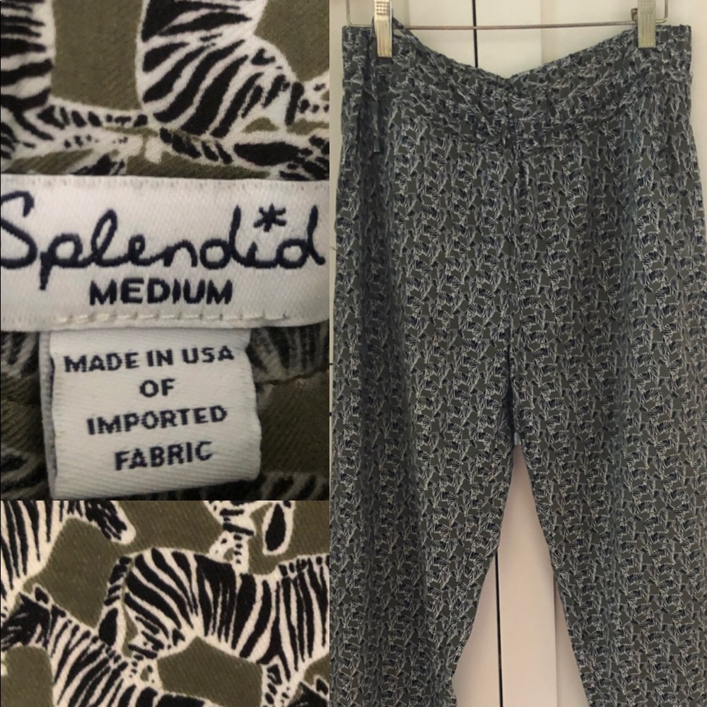 Splendid Zebra Print Pants Size M